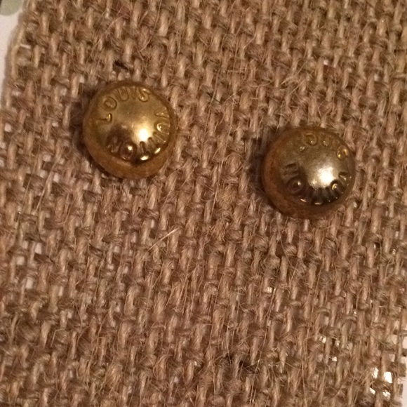 Gold tone custom designed earrings - Picture 1 of 3